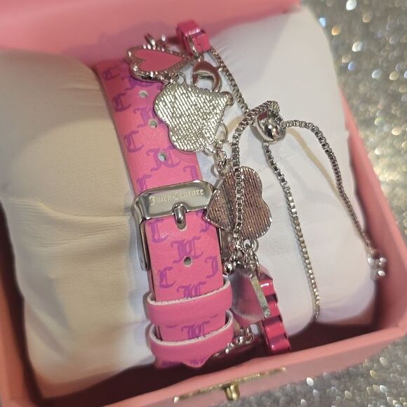 Juicy Couture 4-PC Logo Watch & Heart/Love Bracelet Set‎ main image 6
